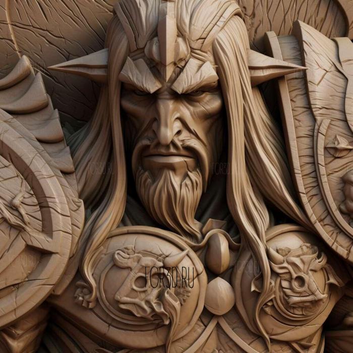 Arthas Warcraft III 3 stl model for CNC