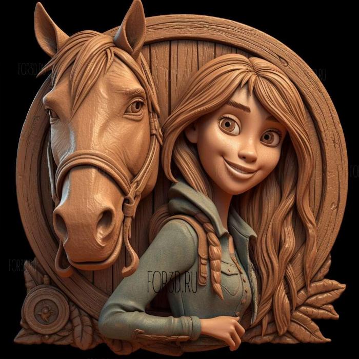 stl Spirit Riding Free TV series 3 stl model for CNC
