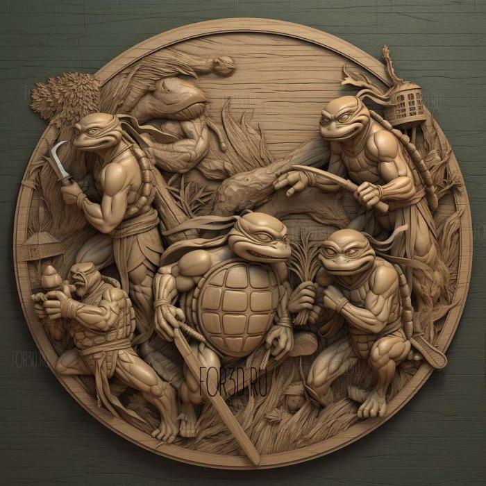 stl Teenage Mutant Ninja Turtles 2 1 stl model for CNC