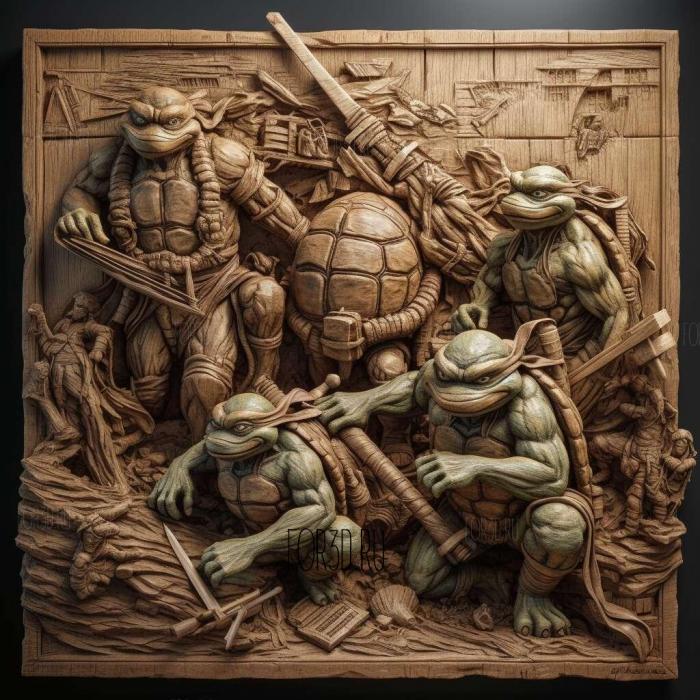 stl Teenage Mutant Ninja Turtles 2 2 stl model for CNC