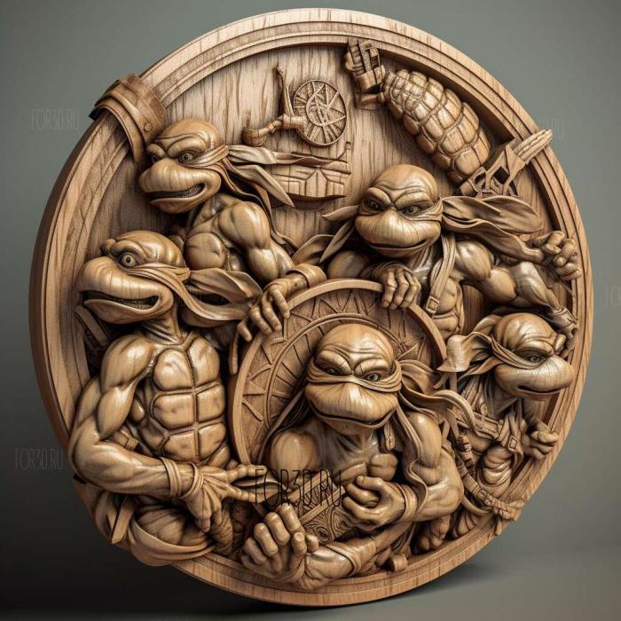 stl Teenage Mutant Ninja Turtles 2 3 stl model for CNC