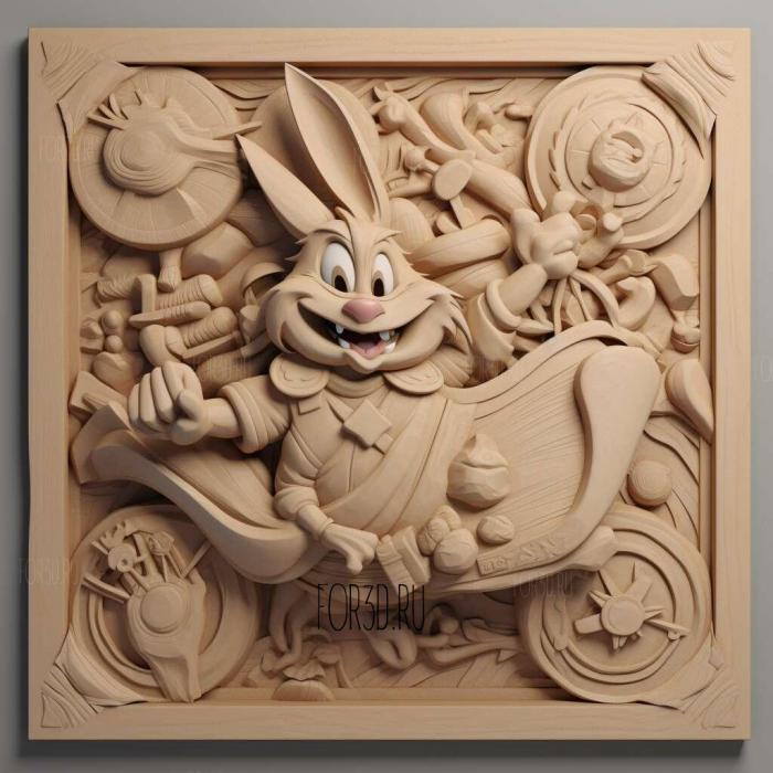 Bugs Bunny Taz Time Busters 2 stl model for CNC