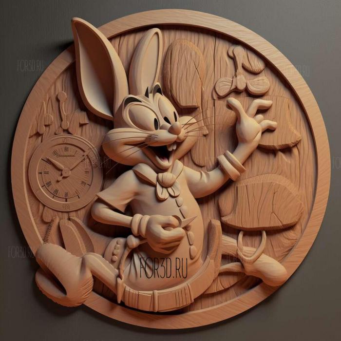 Bugs Bunny Taz Time Busters 3 stl model for CNC