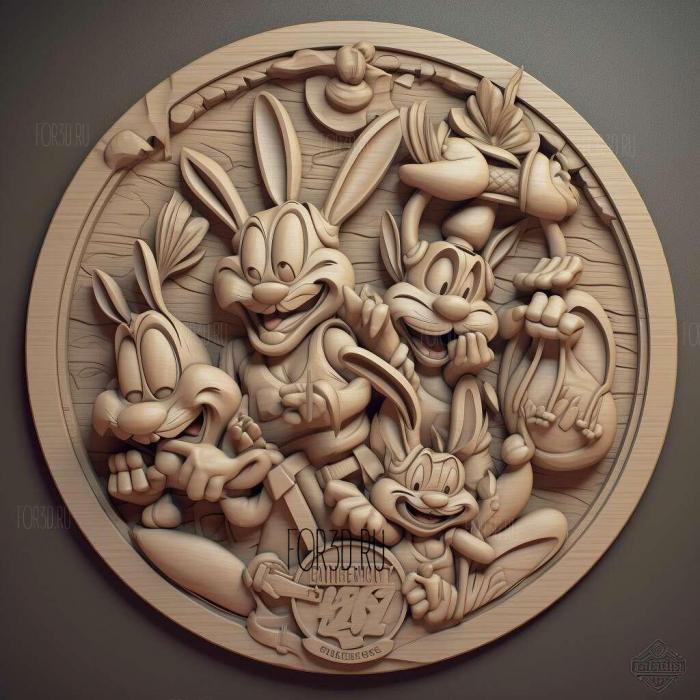 Bugs Bunny Taz Time Busters 4 stl model for CNC