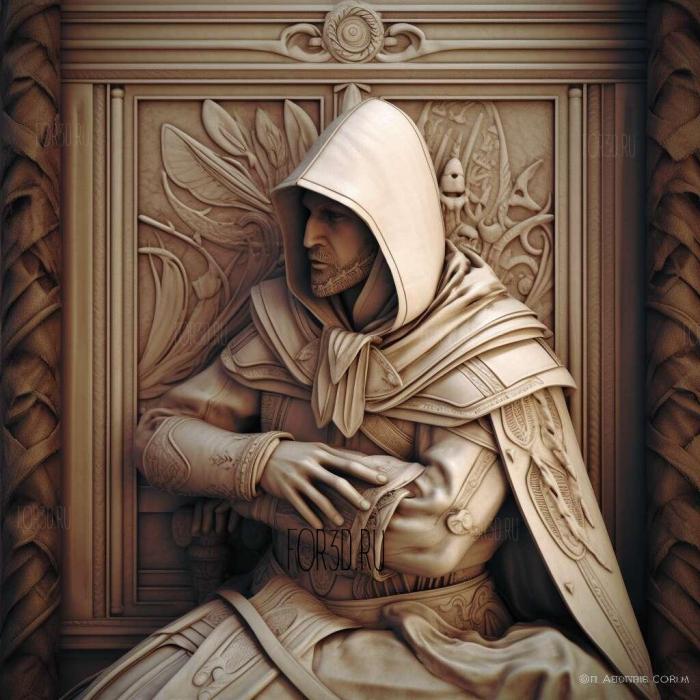 Ezio Auditore da Firenze Assassins Creed 2 4 stl model for CNC