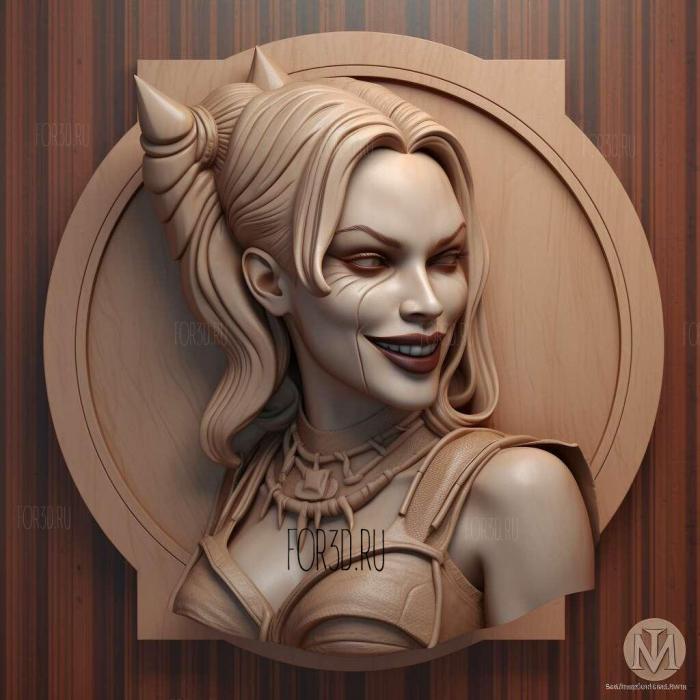 harley quinn 3d model 2 stl model for CNC