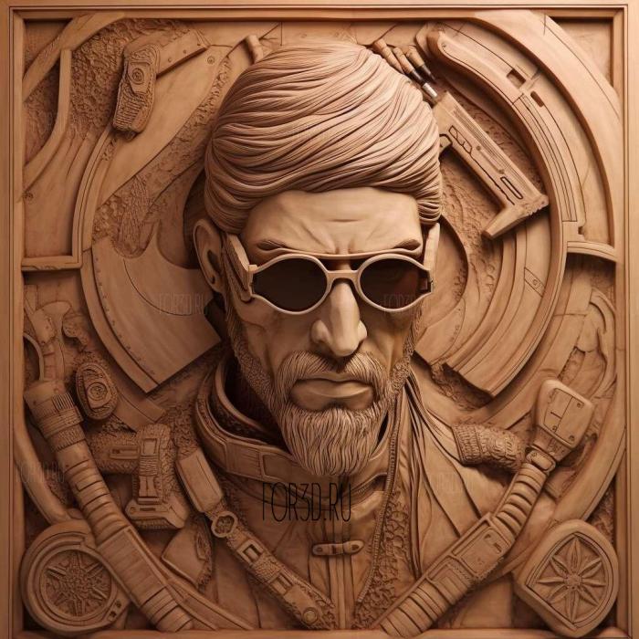 Adam Jensen Deus Ex Human Revolution 3 stl model for CNC