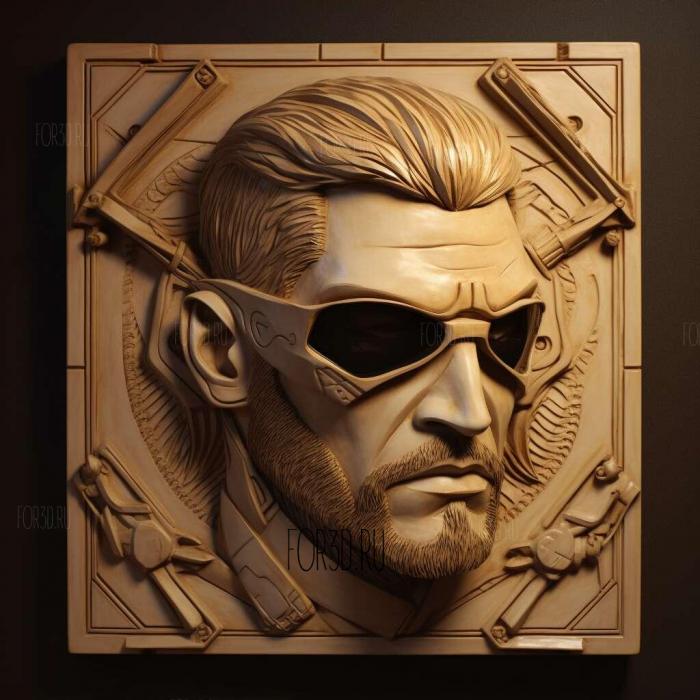 Adam Jensen Deus Ex Human Revolution 4 stl model for CNC