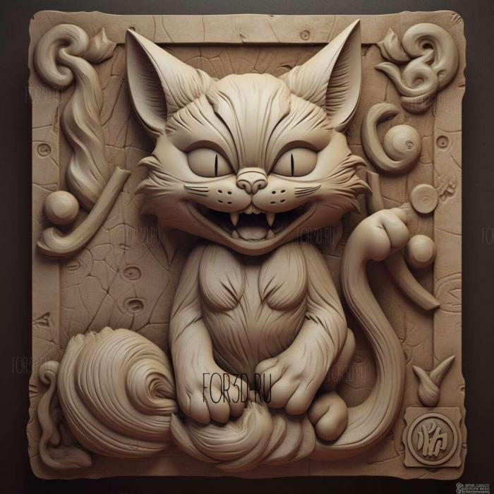 st Go WeYoung Meowth Nyarths A I U E Ofrom Pokemon 1 stl model for CNC
