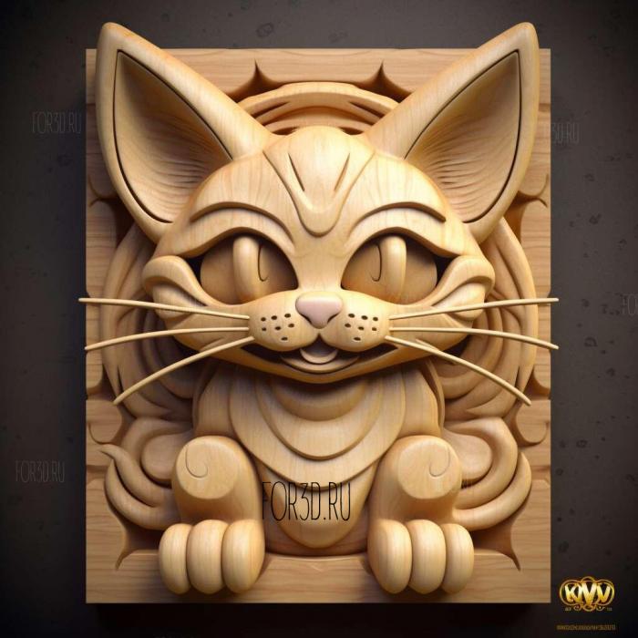 st Go WeYoung Meowth Nyarths A I U E Ofrom Pokemon 3 stl model for CNC