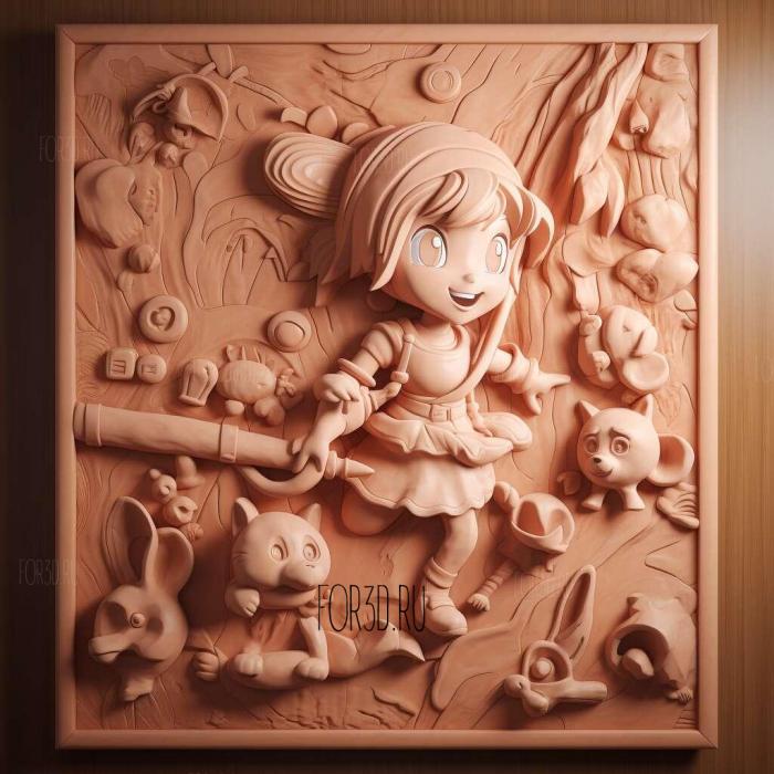 Clefairy Tales Pippi VS Purin 3 3d stl модель для ЧПУ