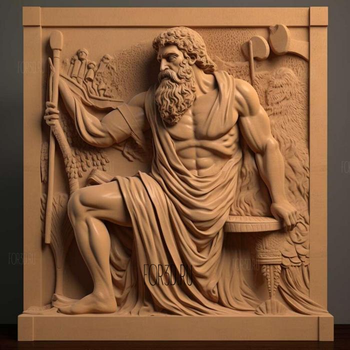 Iliad Homer VIII century BC 2 stl model for CNC