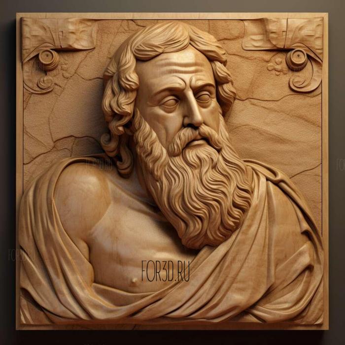 Iliad Homer VIII century BC 3 stl model for CNC