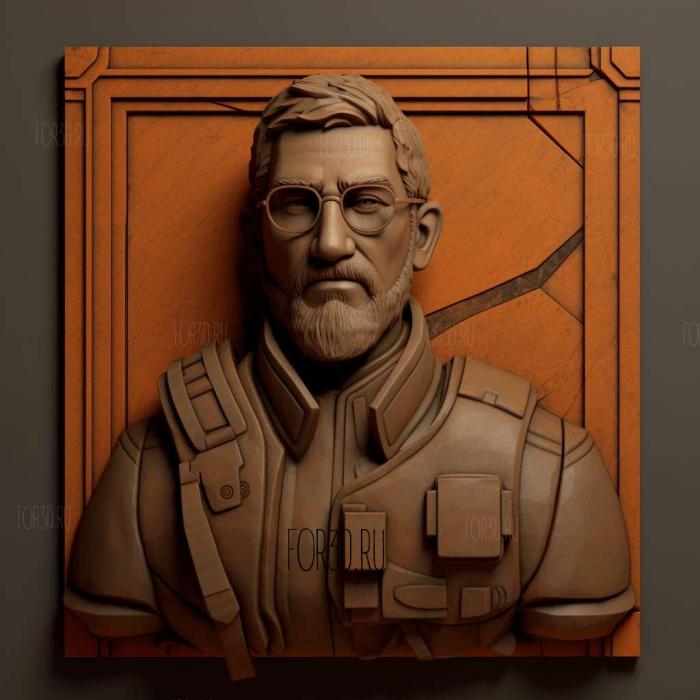 Gordon Freeman from Half Life 2 stl model for CNC