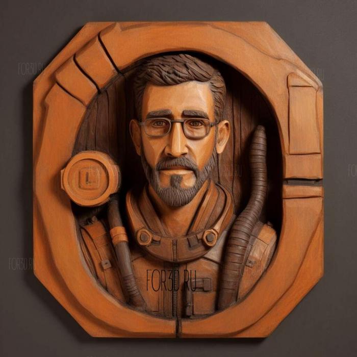 Gordon Freeman from Half Life 3 stl model for CNC