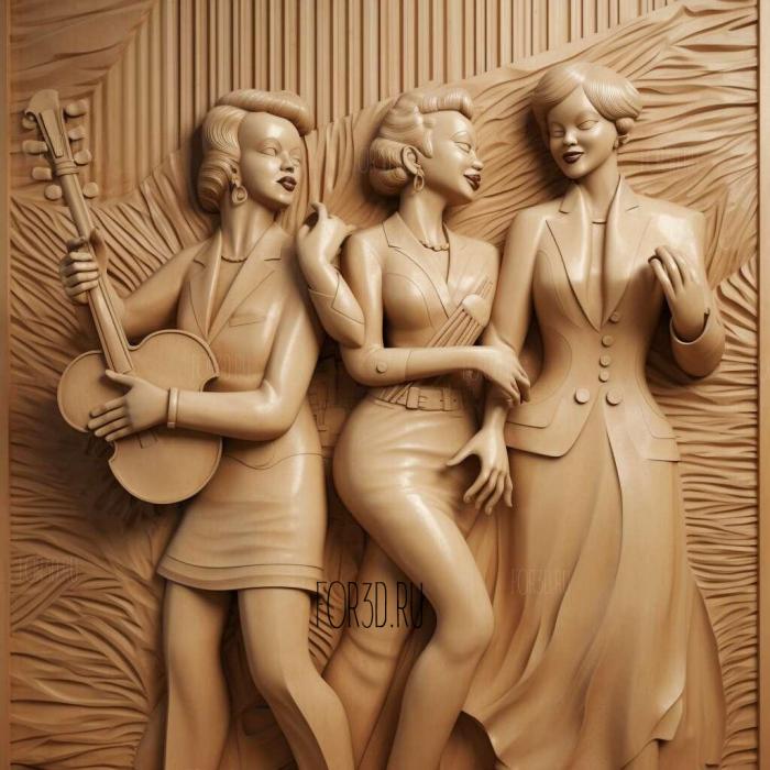 Only Girls in Jazz Some Like It Hot 1959 3 stl model for CNC