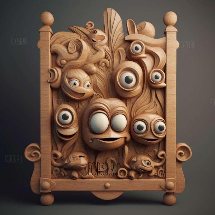 Fish Hooks TV series 2 stl model for CNC