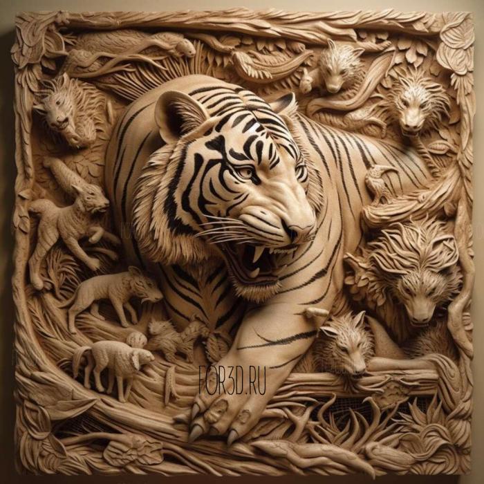 stl Tiger King Murder Mayhem and Madness series 3 stl model for CNC