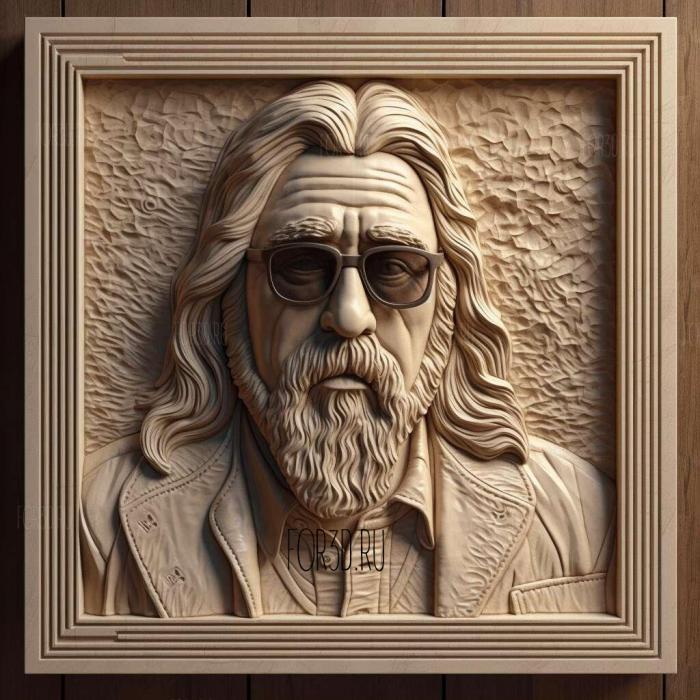 Большой фильм Лебовски 3 3d stl модель для ЧПУ