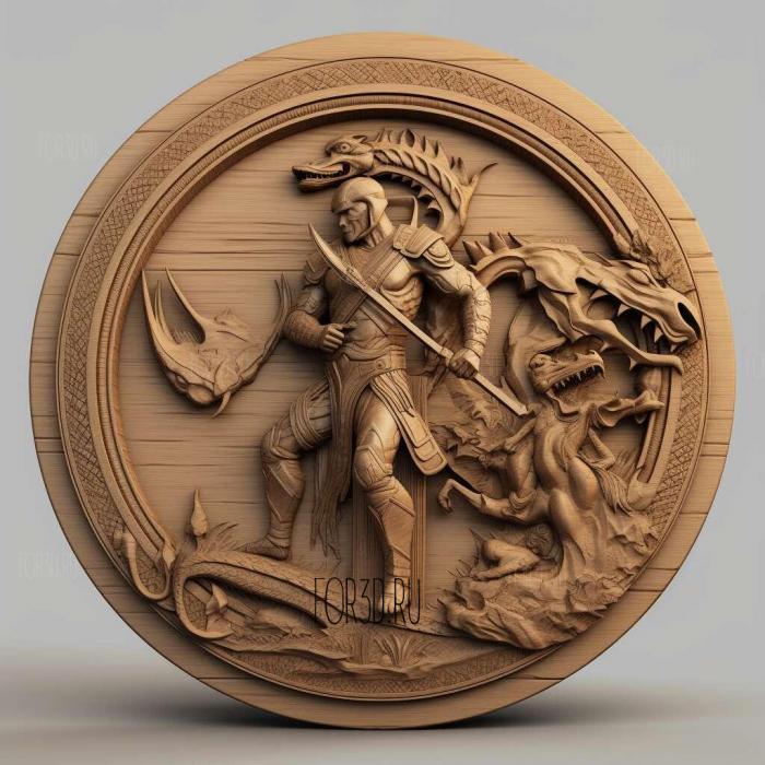 сент - Мортал Комбат 11 4 3d stl модель для ЧПУ