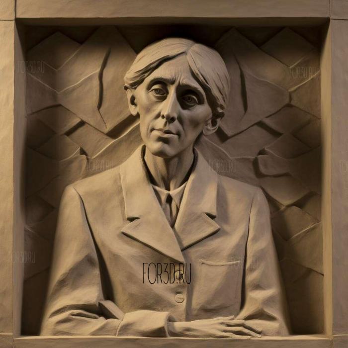 Orlando Virginia Woolf 1928 4 stl model for CNC