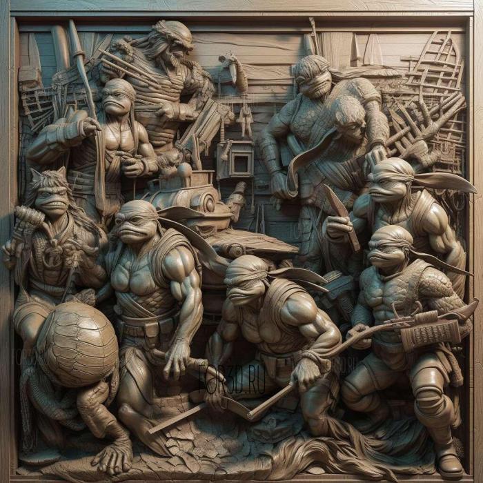 stl Teenage Mutant Ninja Turtles 2 movie 2 stl model for CNC