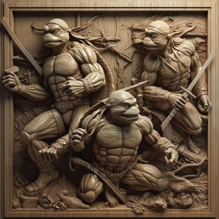 stl Teenage Mutant Ninja Turtles 2 movie 3 stl model for CNC