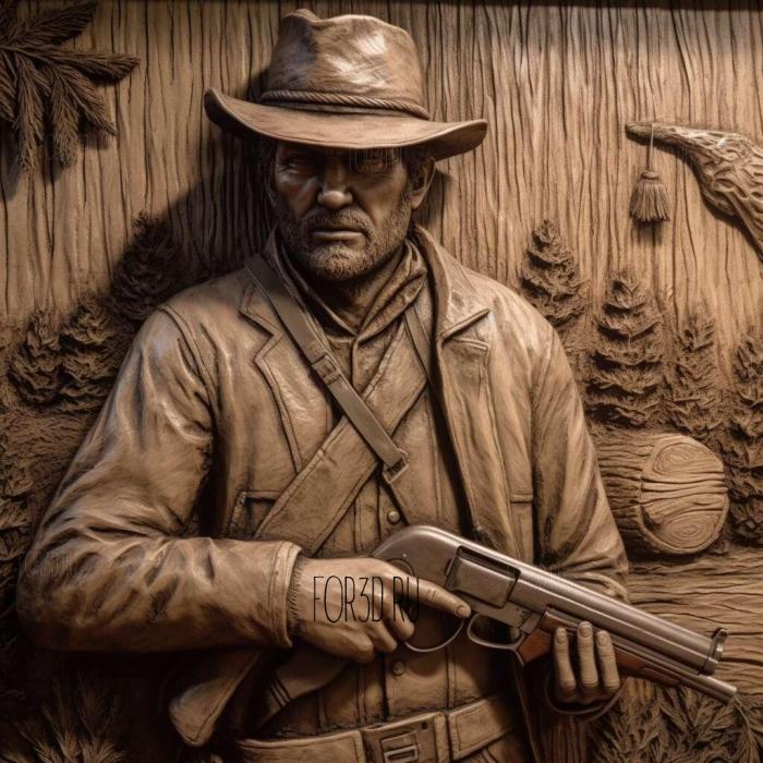 Arthur Morgan Red Dead Redemption 2 2 stl model for CNC