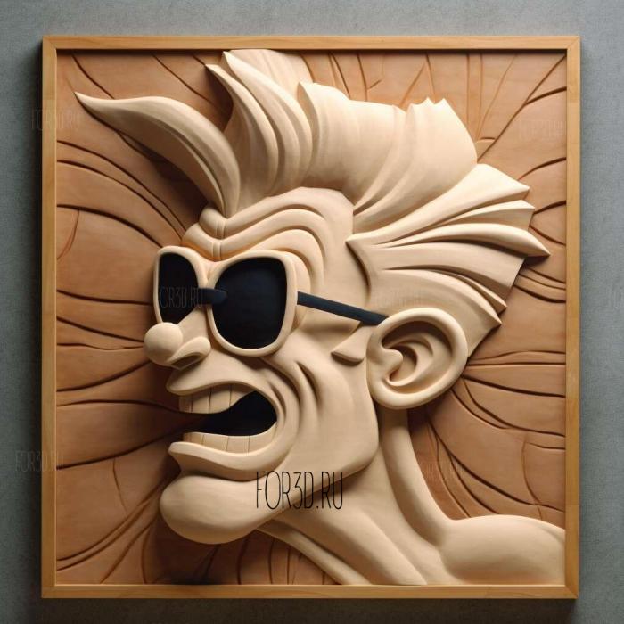 Johnny Bravo series 1 stl model for CNC