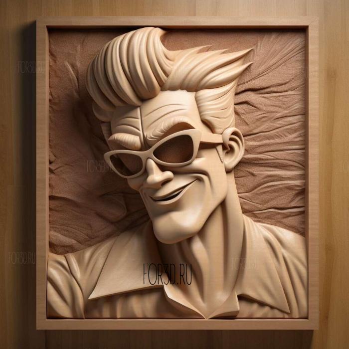 Johnny Bravo series 2 stl model for CNC