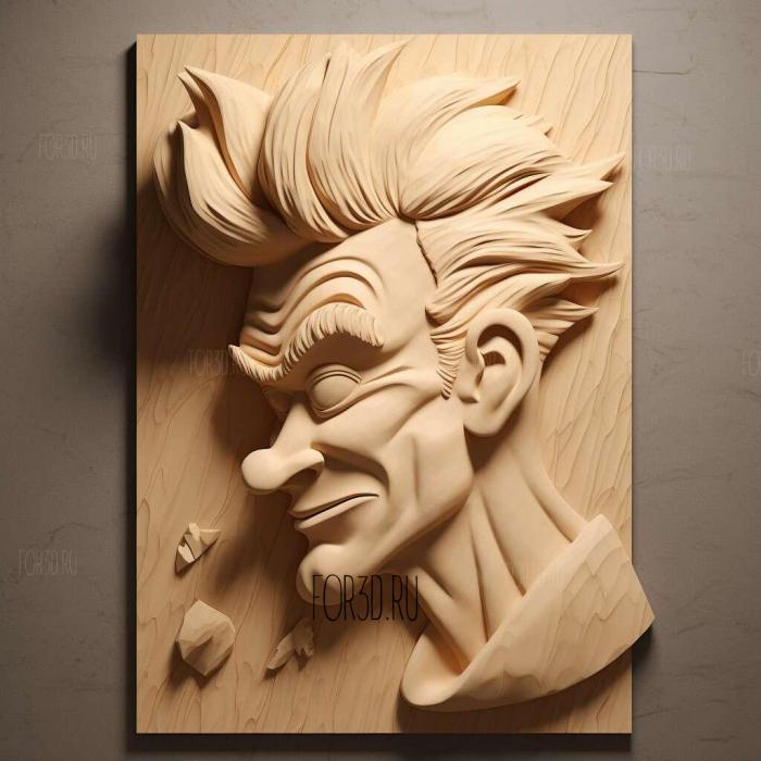 Johnny Bravo series 4 stl model for CNC