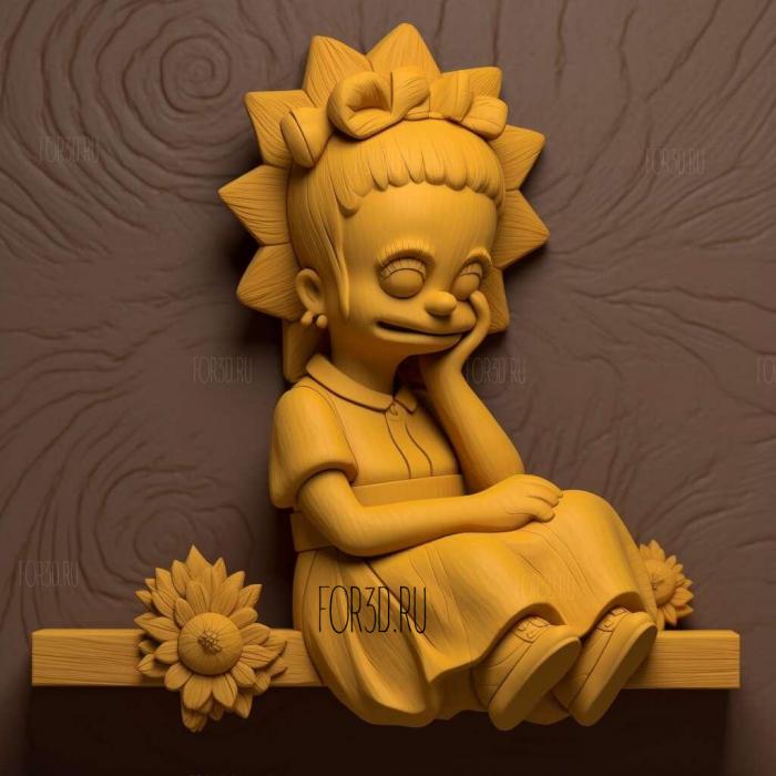 Maggie Simpson from The Simpsons 1 stl model for CNC