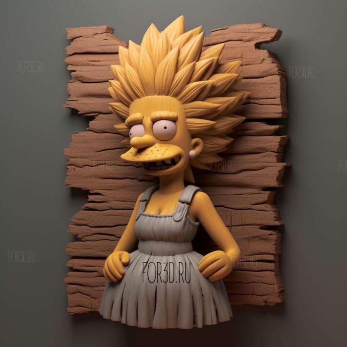 Maggie Simpson from The Simpsons 2 stl model for CNC