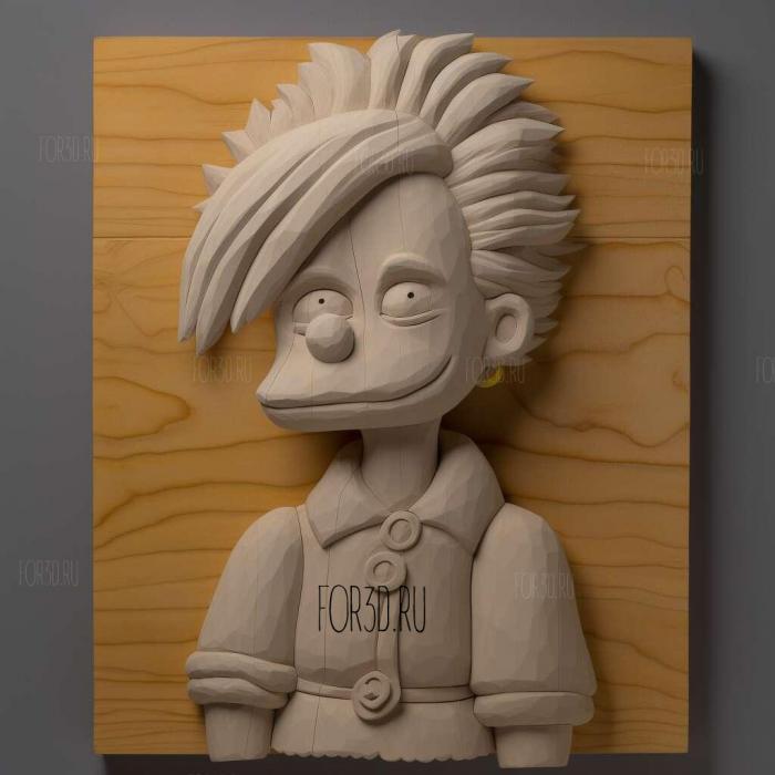 Maggie Simpson from The Simpsons 3 stl model for CNC