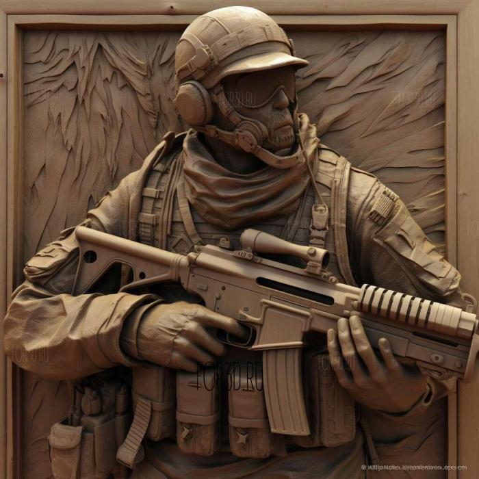 Call of Duty Modern Warfare 2 1 stl model for CNC