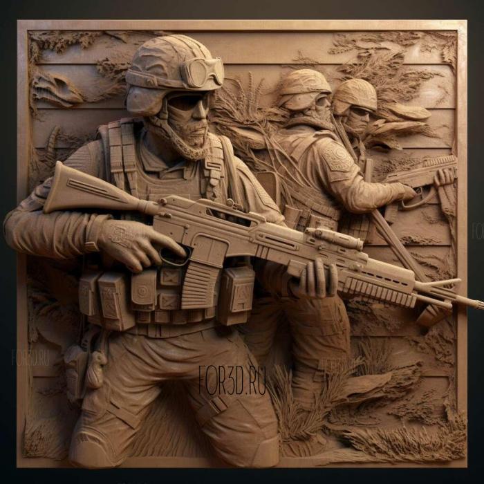 Call of Duty Modern Warfare 2 2 stl model for CNC