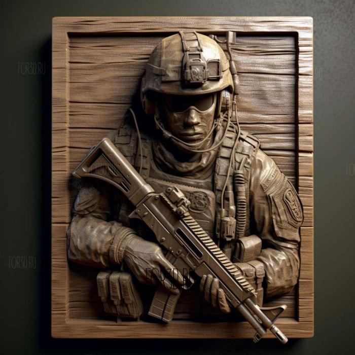 Call of Duty Modern Warfare 2 3 stl model for CNC