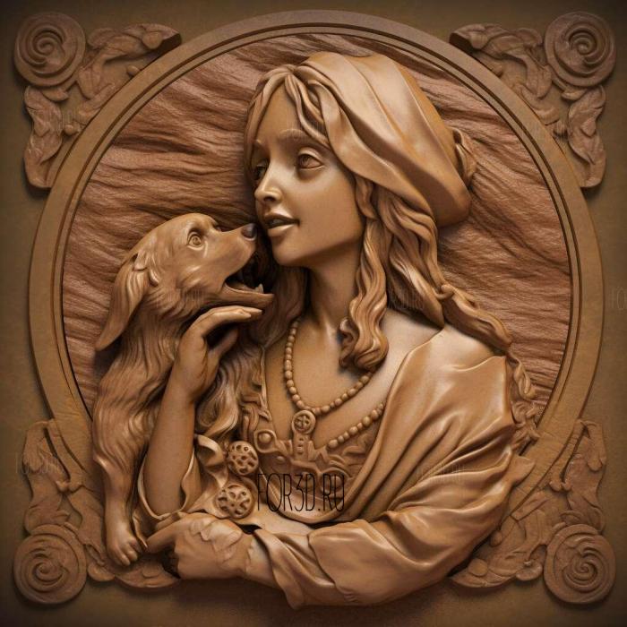 st Lady from Lady and the Tramp 1 stl model for CNC