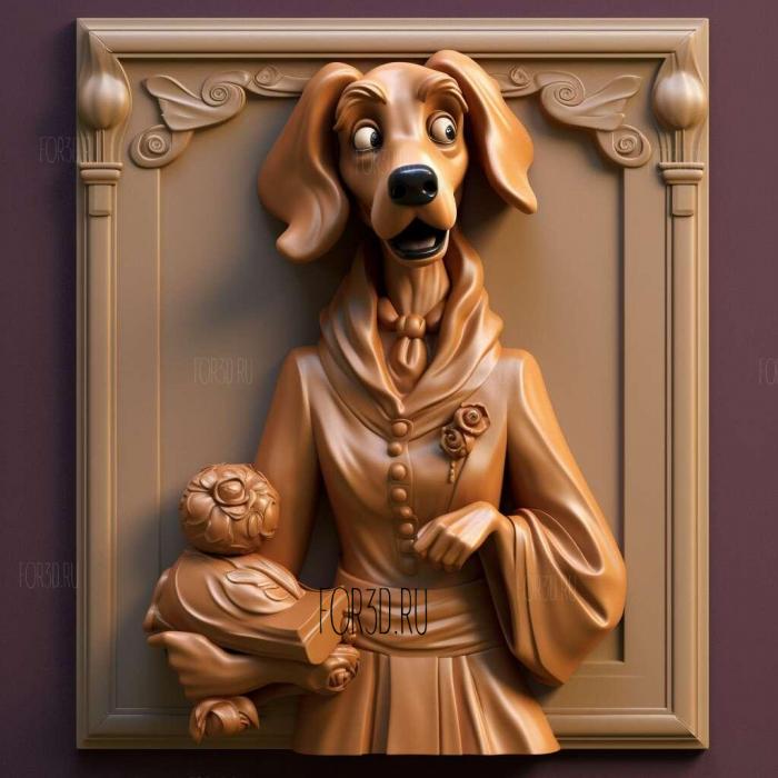 st Lady from Lady and the Tramp 2 stl model for CNC