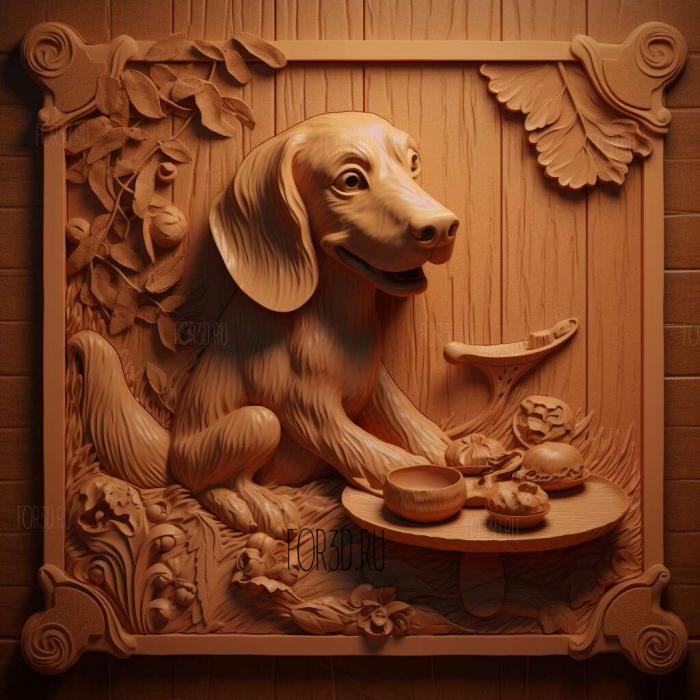 st Lady from Lady and the Tramp 3 stl model for CNC