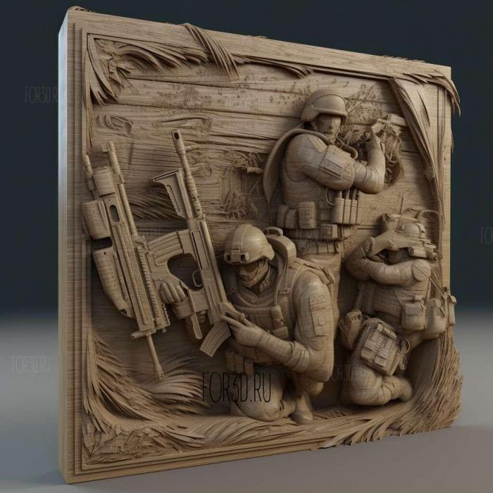 Call of Duty Modern Warfare Remastered 1 stl model for CNC