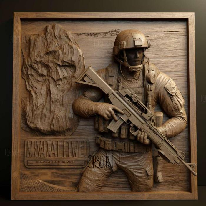 Call of Duty Modern Warfare Remastered 2 stl model for CNC
