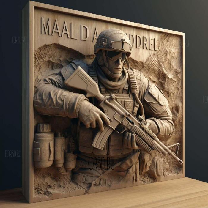 Call of Duty Modern Warfare Remastered 3 stl model for CNC