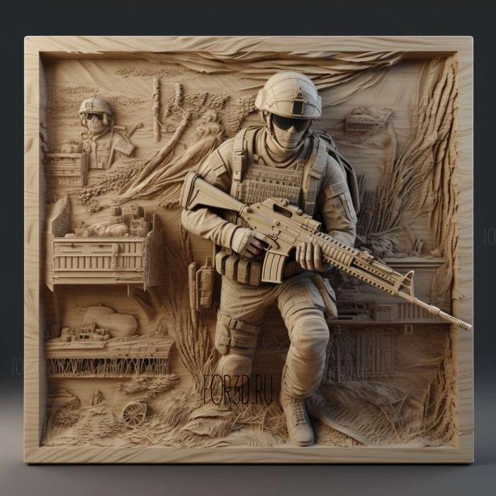 Call of Duty Modern Warfare Remastered 4 stl model for CNC