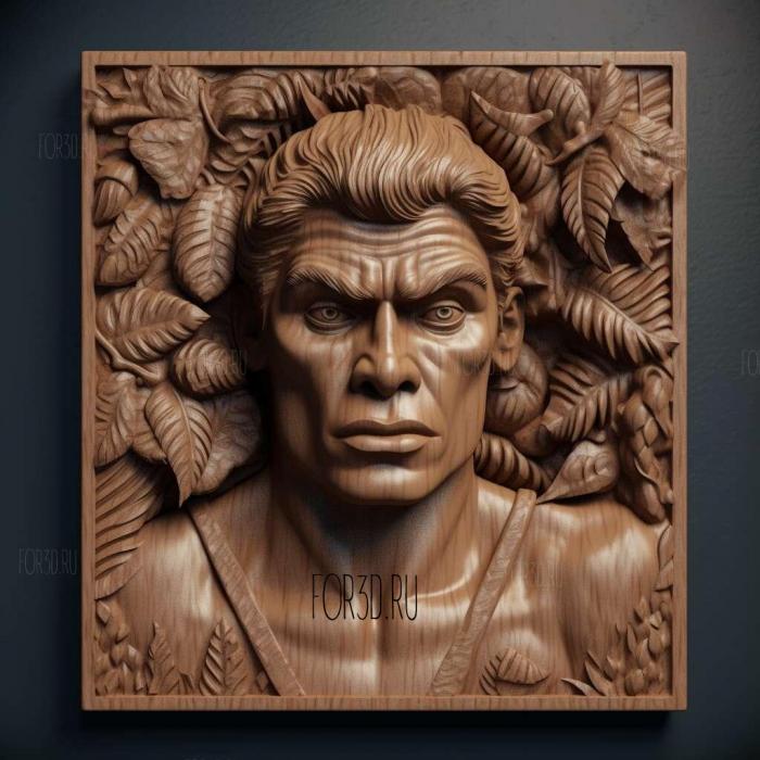 stl Tarzan Tarzan the Ape ManJohnny Weissmuller 1 stl model for CNC