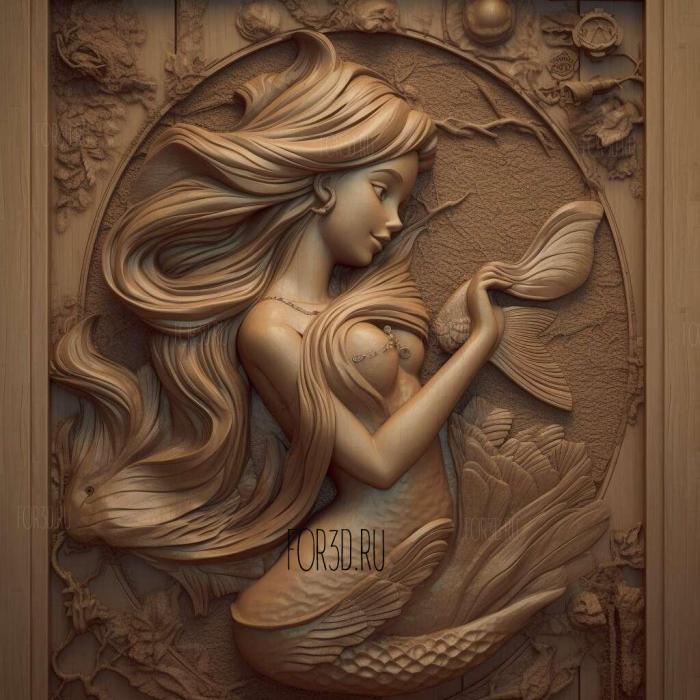 The Little Mermaid Ariel 1 stl model for CNC