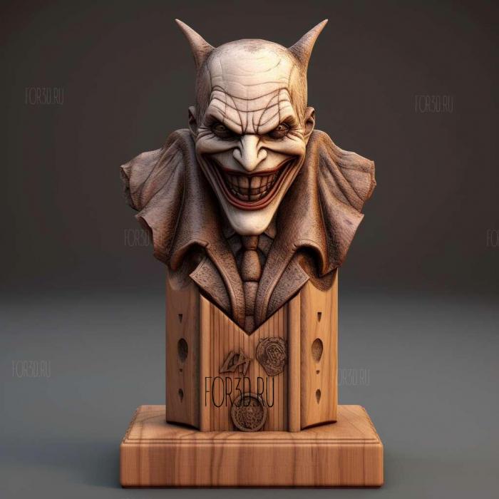 Batman The Dark Knight Joker Bobblehead 2 1 stl model for CNC