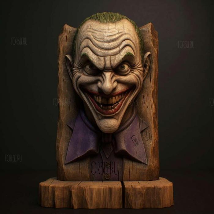 Batman The Dark Knight Joker Bobblehead 2 3 stl model for CNC