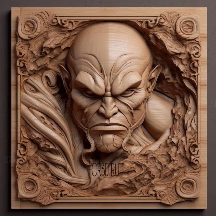 stl Street Fighter V Sagat 2 3d stl модель для ЧПУ