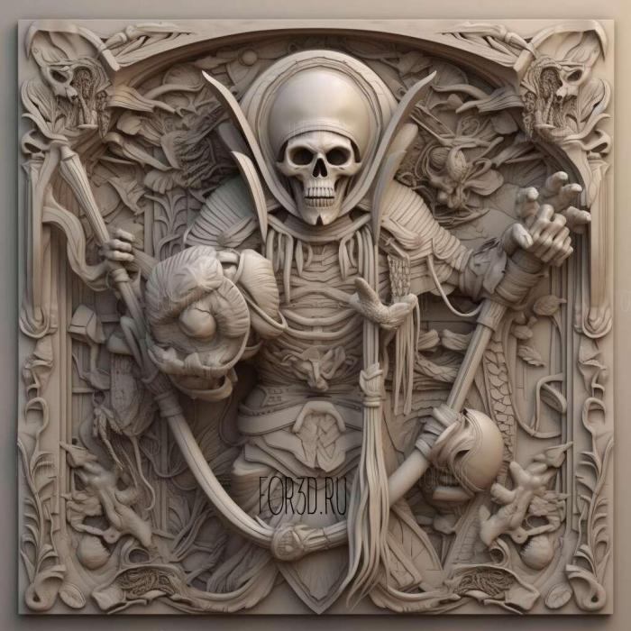 st Gods of Death 1 stl model for CNC